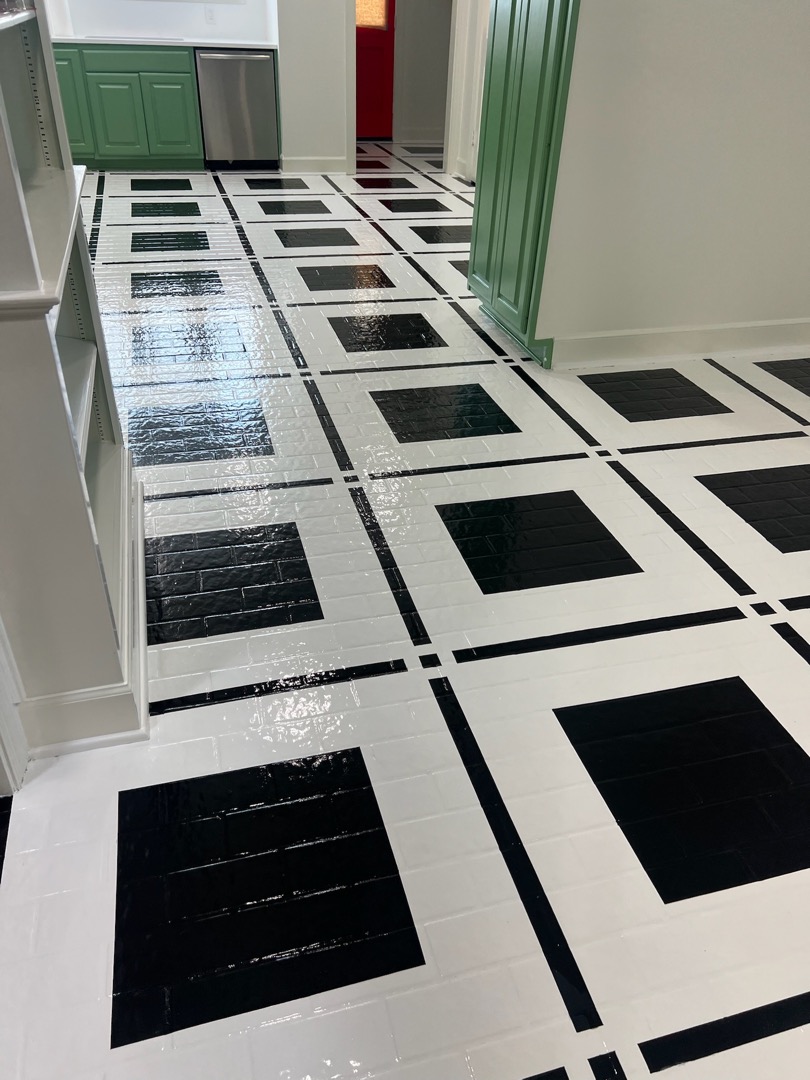 Ceilings & Floors — kitchen floor after painting
