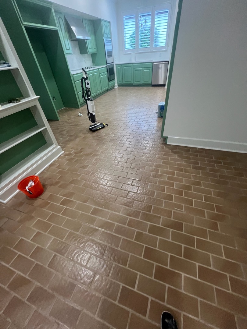 Ceilings & Floors — kitchen floor before painting