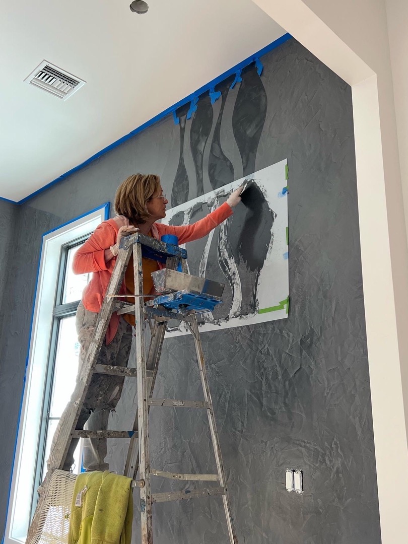 Wall Finishes — decorative wall before finishing