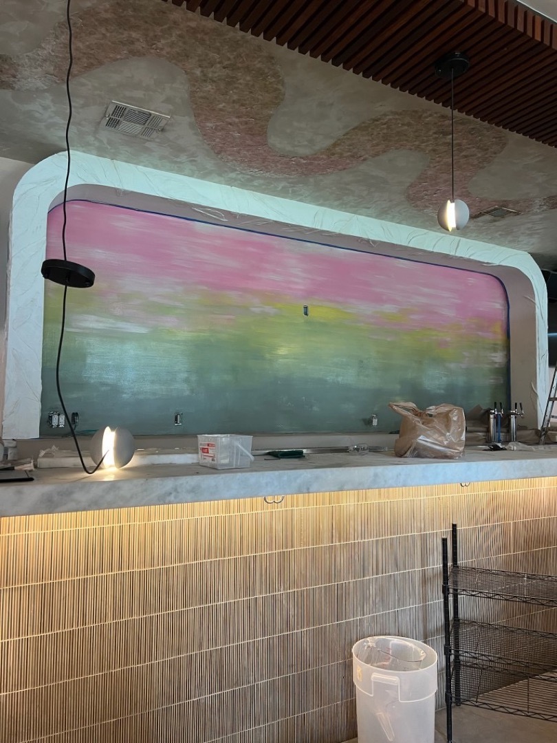 Murals — bar niche color study before painting