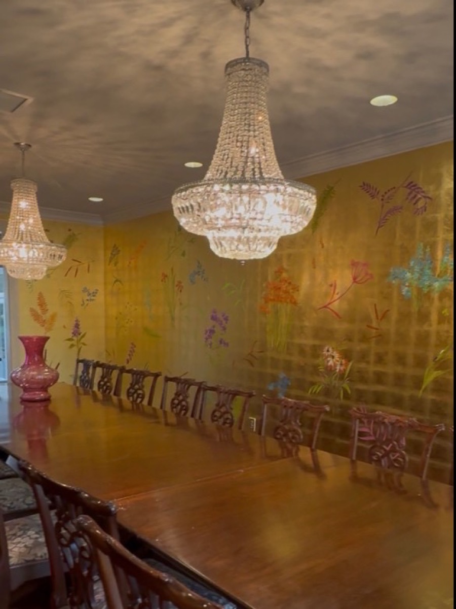 Hand-painted mural by Connie Harris